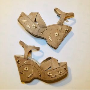 MIA Floral Wedges
